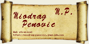 Miodrag Penović vizit kartica